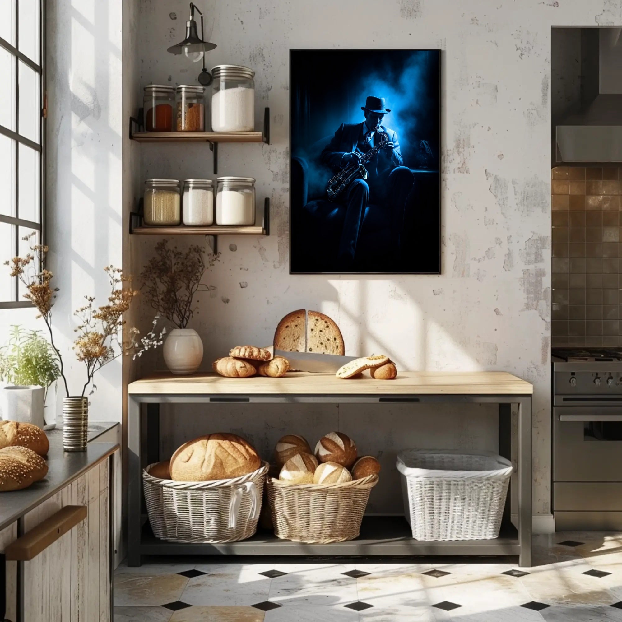 Saxophone in the Shadows Poster