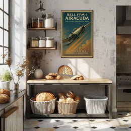 Bell YFM-1 Airacuda Vintage Aviation Poster Print