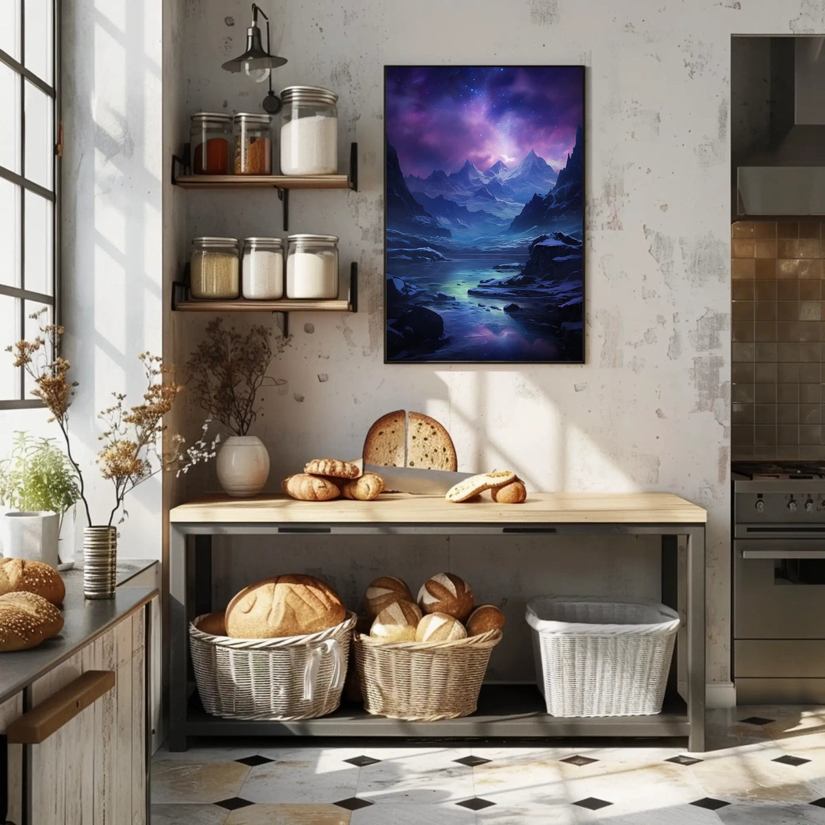 Celestial Mountain Landscape Poster