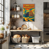Nashville, Tennessee Music City Vibes Poster