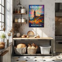 Green Bay Wisconsin Scenic Minimalist Wanderlust Poster