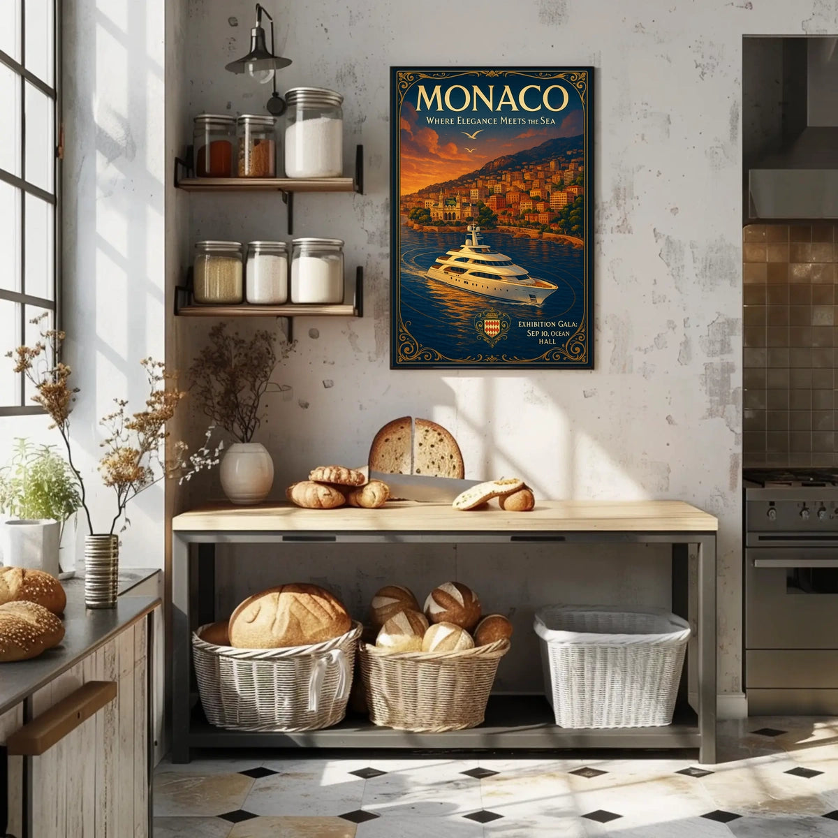 Monaco Where Elegance Meets the Sea Poster
