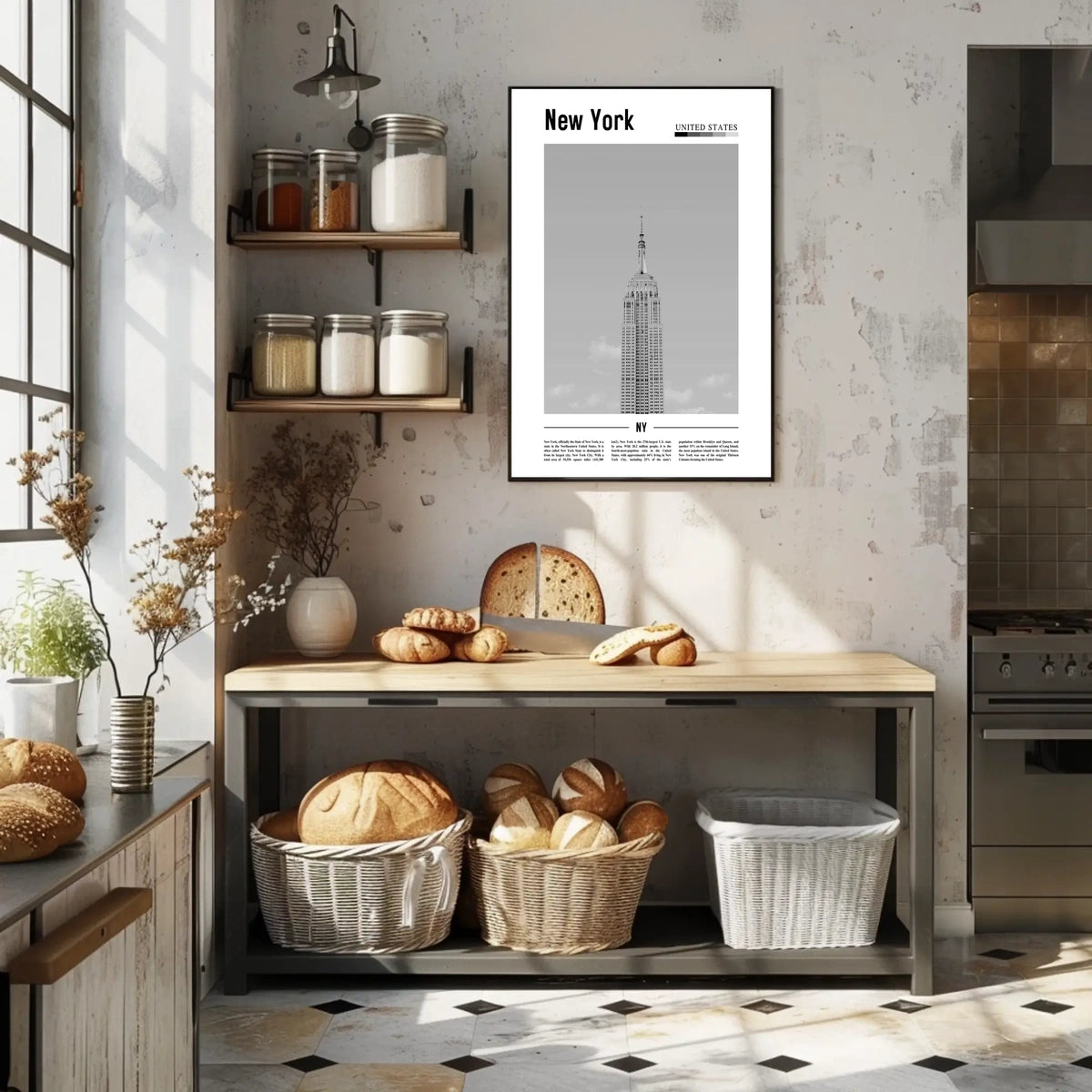 New York Empire State Building Poster Modern Wall Art