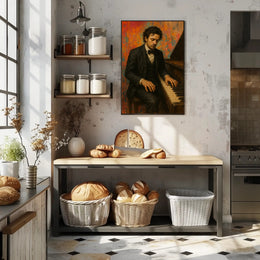 Piano Virtuoso in Realistic Brush Strokes - Artistic Poster