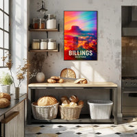 Vibrant Billings, Montana Poster