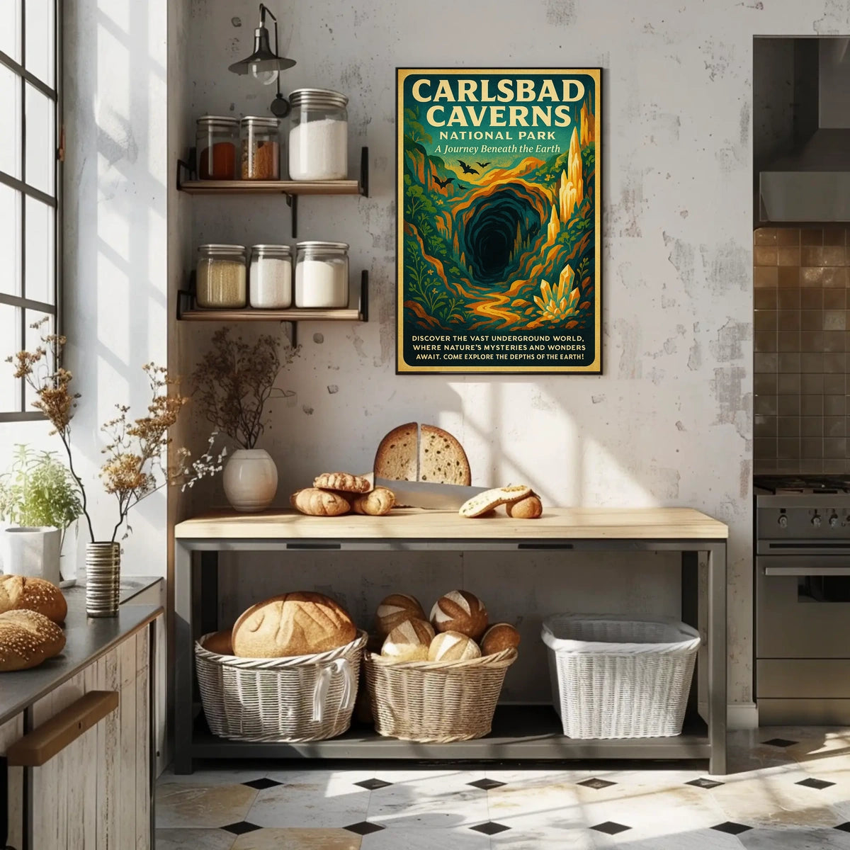 Carlsbad Caverns National Park Caves Exploration Adventure Poster