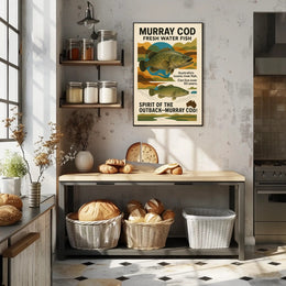 Murray Cod Heritage: Iconic Australian Fish Cultural Poster