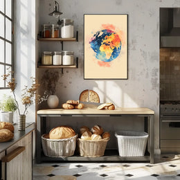 Vibrant Futuristic Cityscape Art Poster