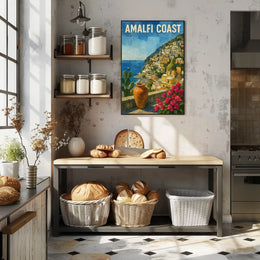 Amalfi Coast Poster 18x24 Coastal Wall Art Decor Vibe