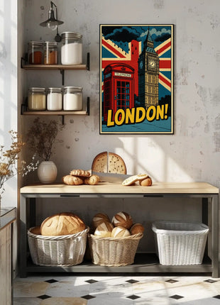 Lively London Landmarks: A Pop Culture Poster