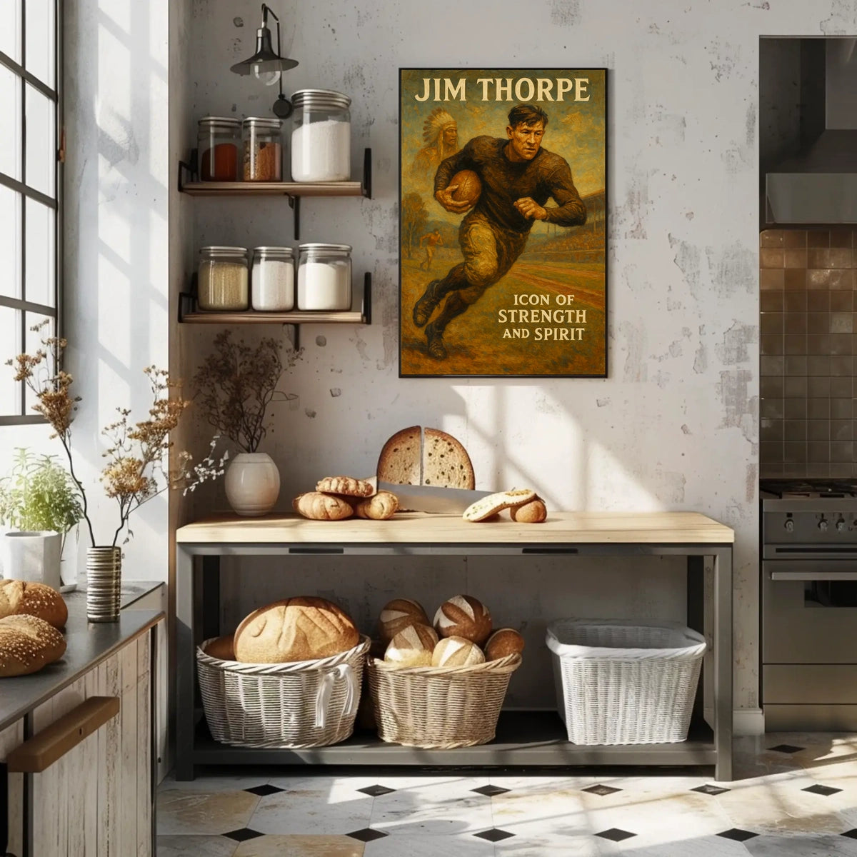 Jim Thorpe Icon of Strength and Spirit Poster