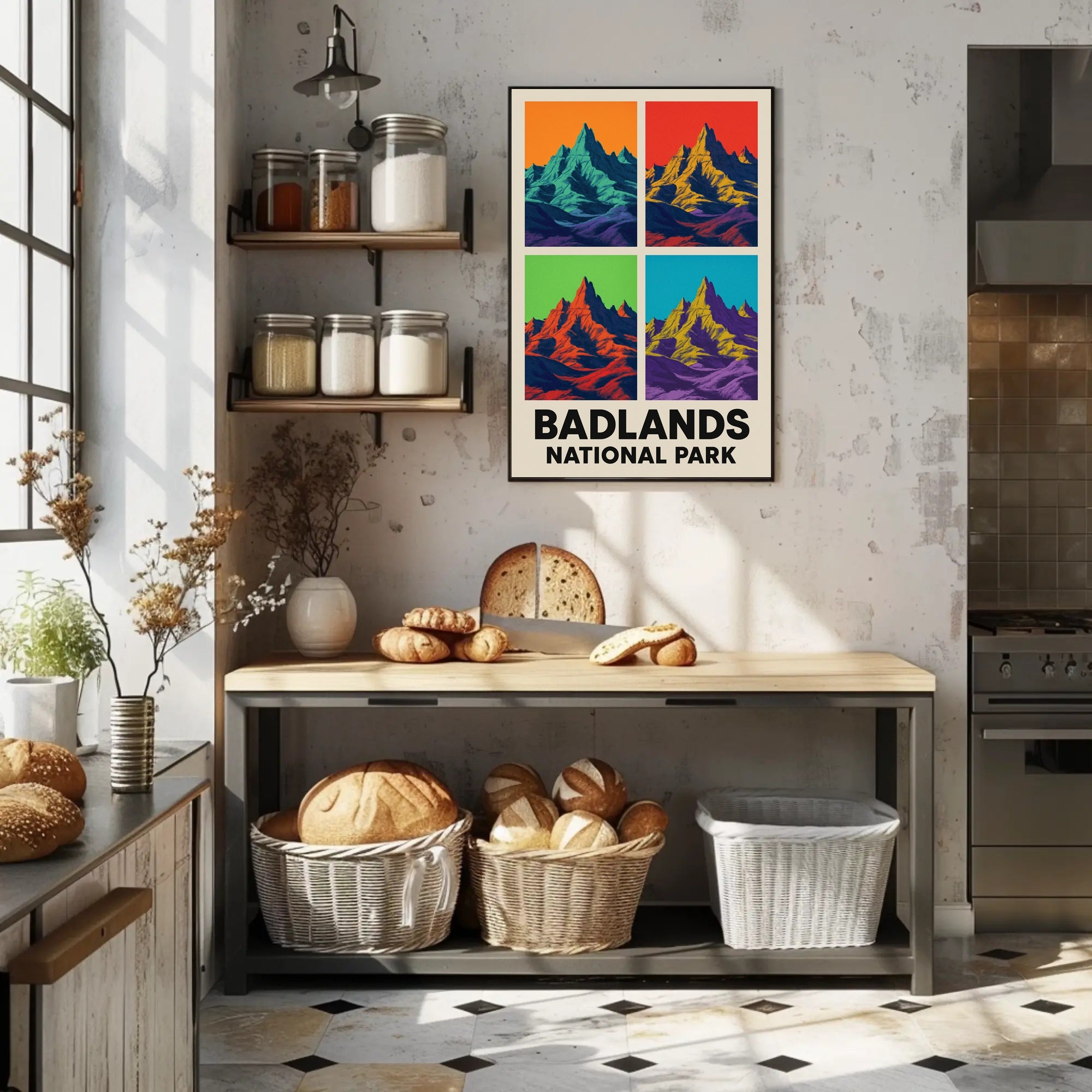 Vibrant Badlands National Park Poster