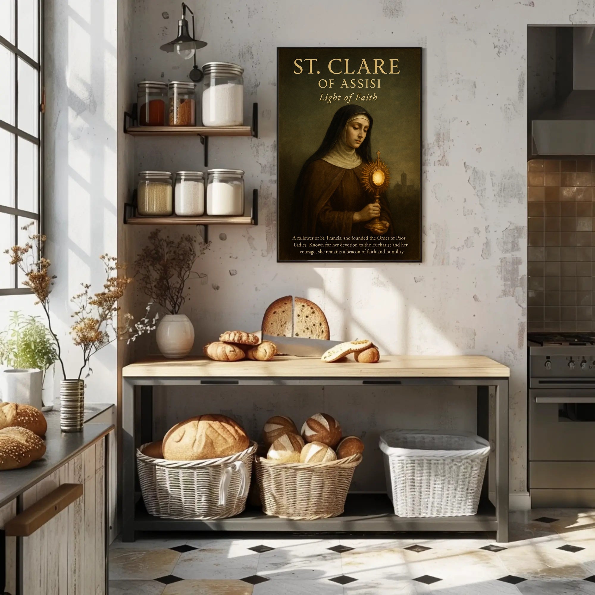 St. Clare Of Assisi Light Of Faith Poster