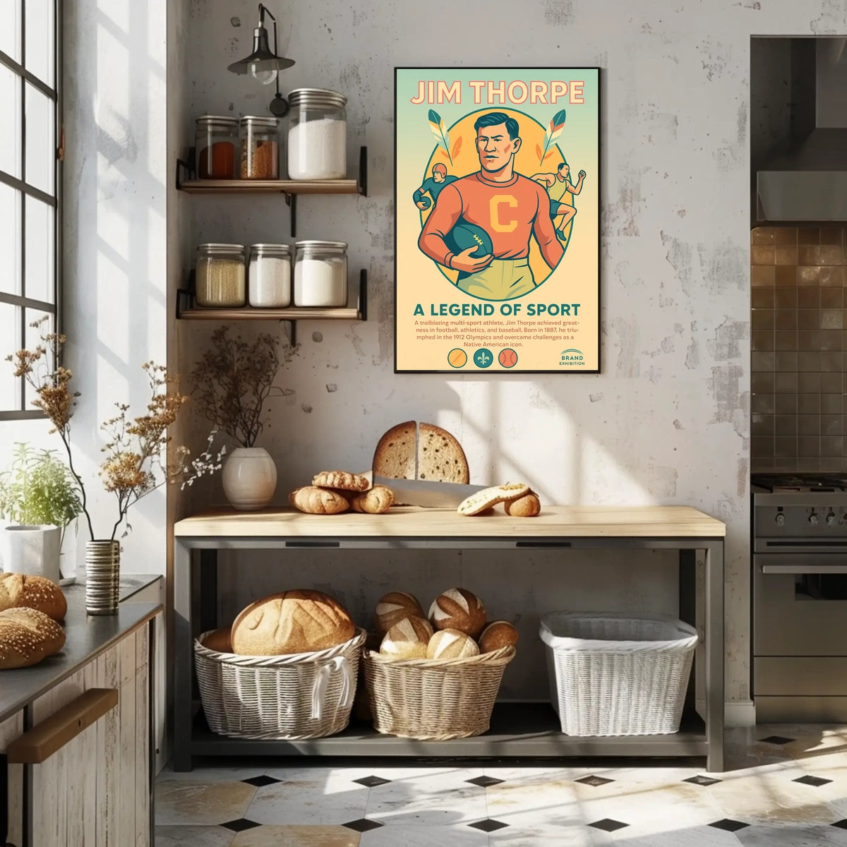 Jim Thorpe Iconic Sports Legend Poster