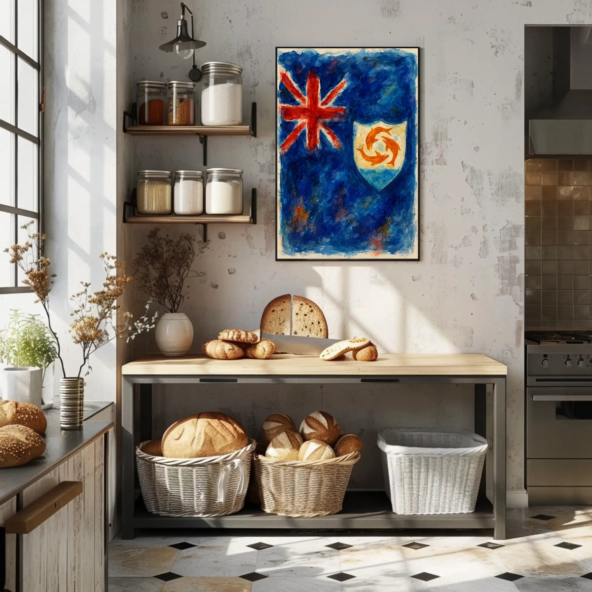 Anguilla Flag Art Poster