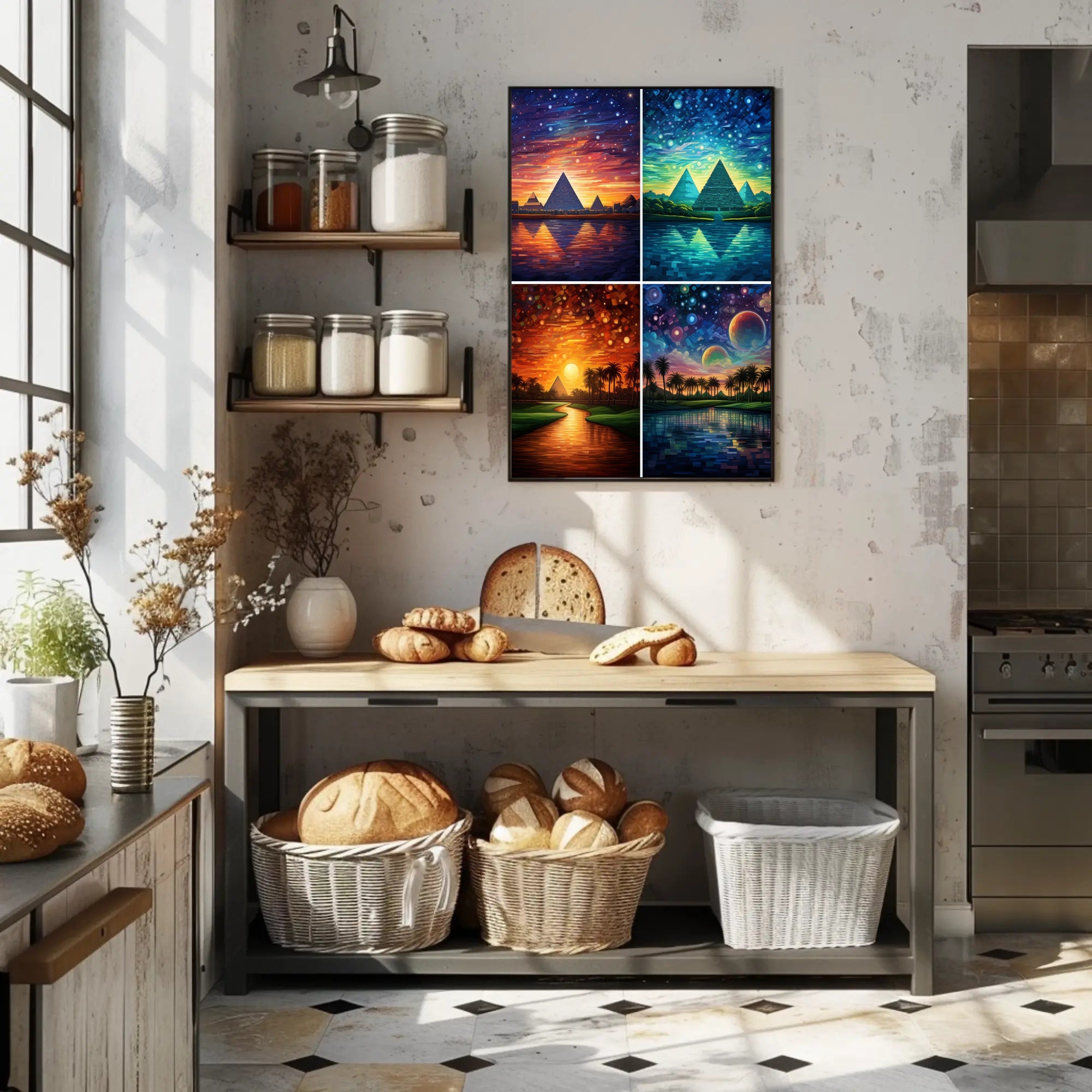 Celestial Pyramids Poster
