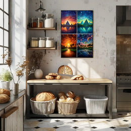 Celestial Pyramids Poster