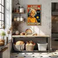 Albert Einstein Relativity Theory Inspiring Scientific Art Illuminating Minds Poster