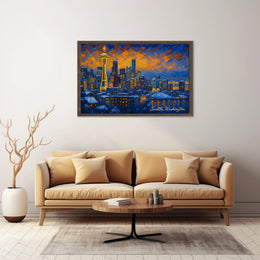 Seattle Skyline at Dusk Poster