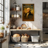 George Washington Patriotic Vintage Art Poster Print