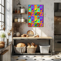 Canine Pop Art Poster Vibrant Retro Dog Wall Art