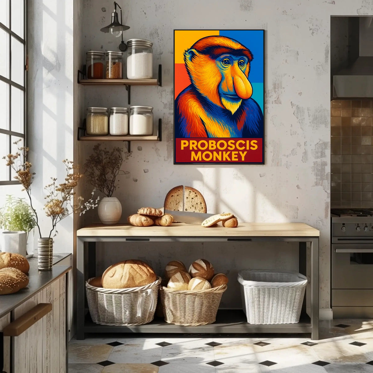 Proboscis Monkey Art Poster