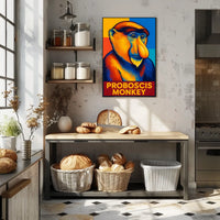 Proboscis Monkey Art Poster