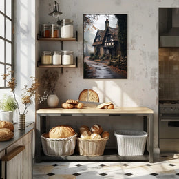 Enchanted Cottage In The Mist Poster