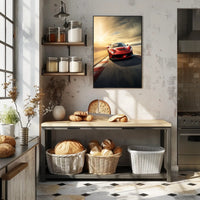 Speed and Elegance on Track Poster PosterGoat
