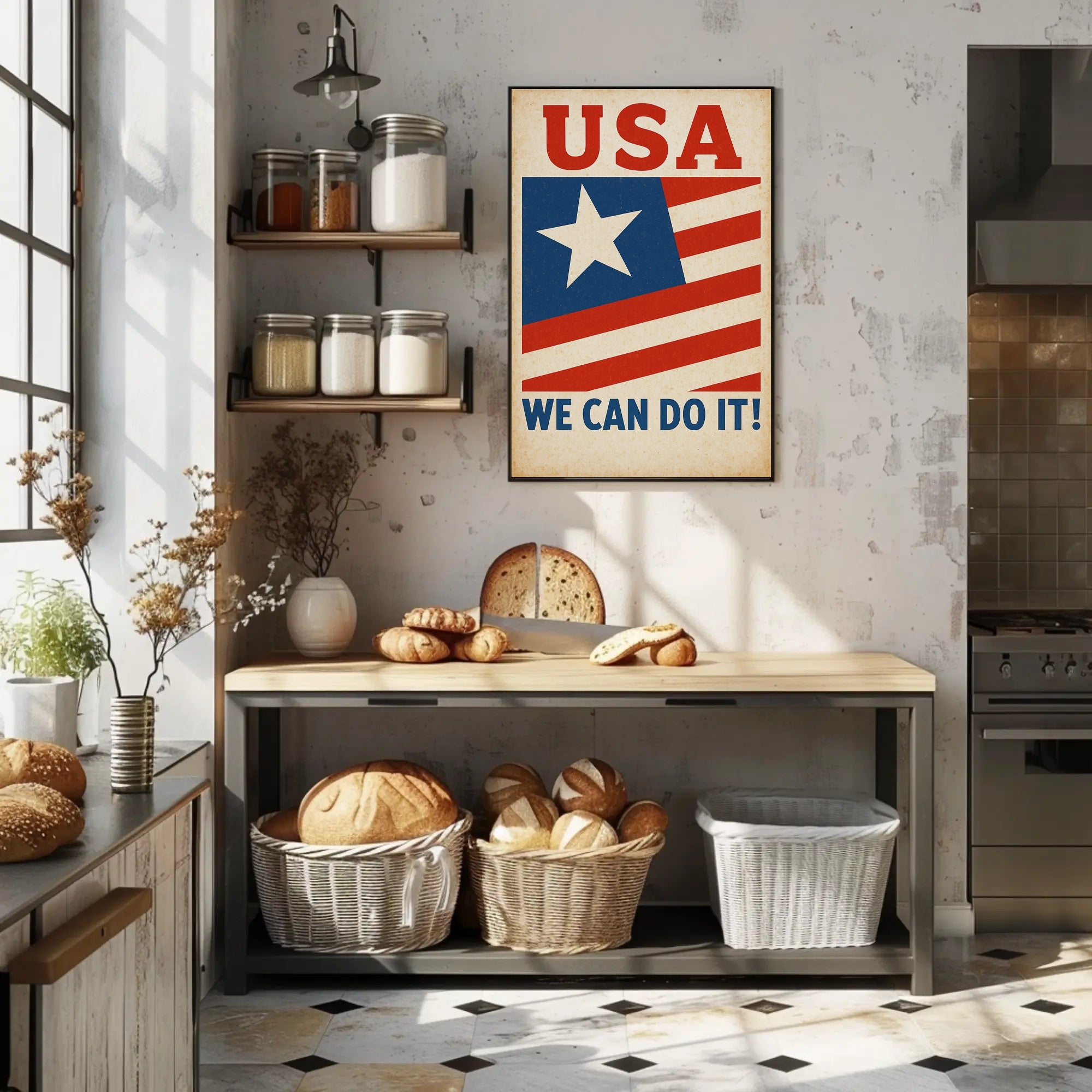 Patriotic Encouragement Poster PosterGoat