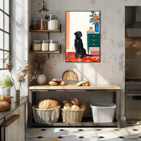 Black Labrador Poster Modern Cake Art Print