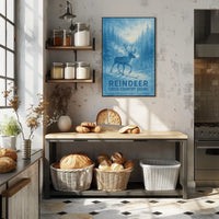 Reindeer Cross-Country Skiing Poster