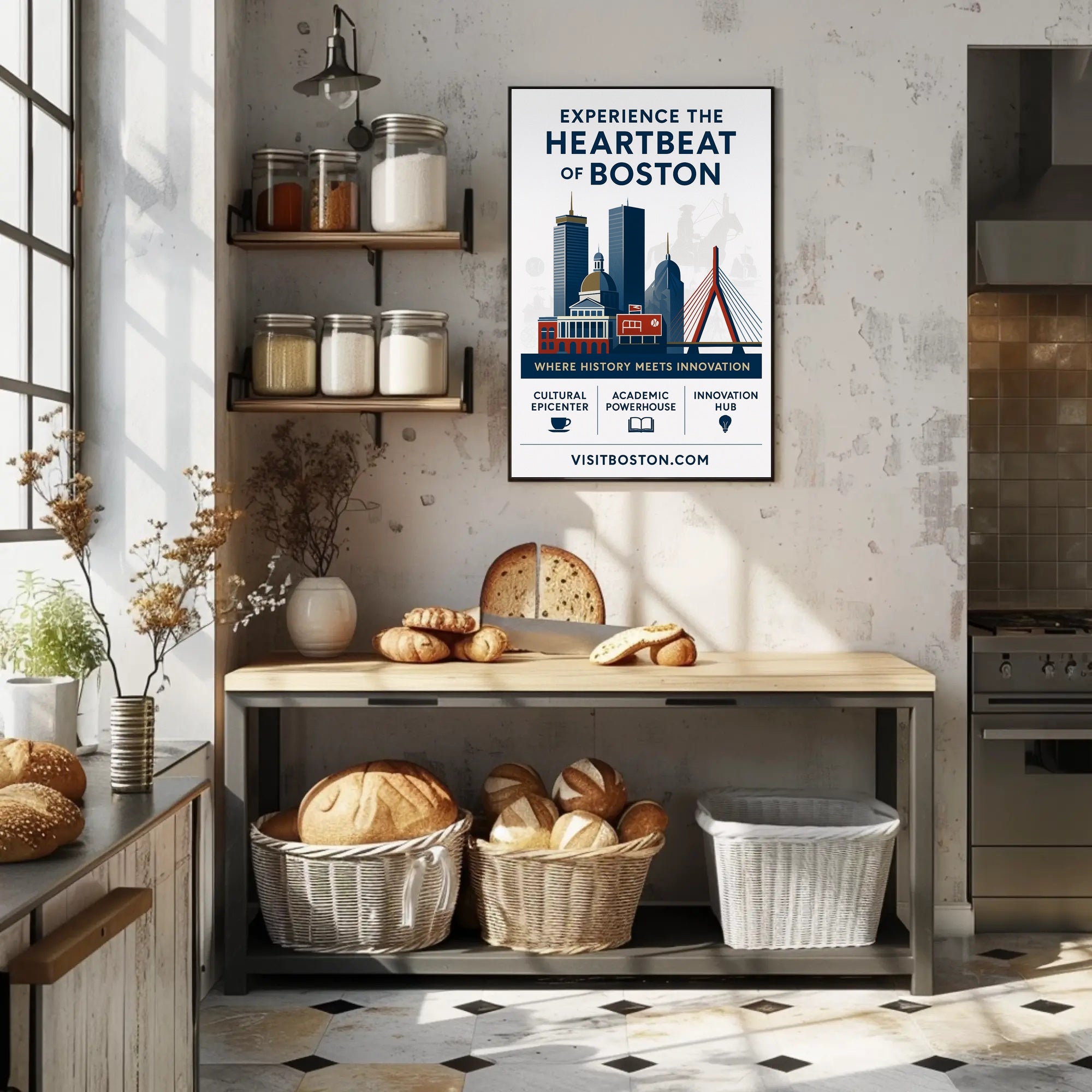 Experience the Heartbeat of Boston Poster