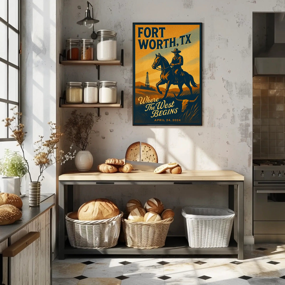 Fort Worth, TX Where the West Begins Poster