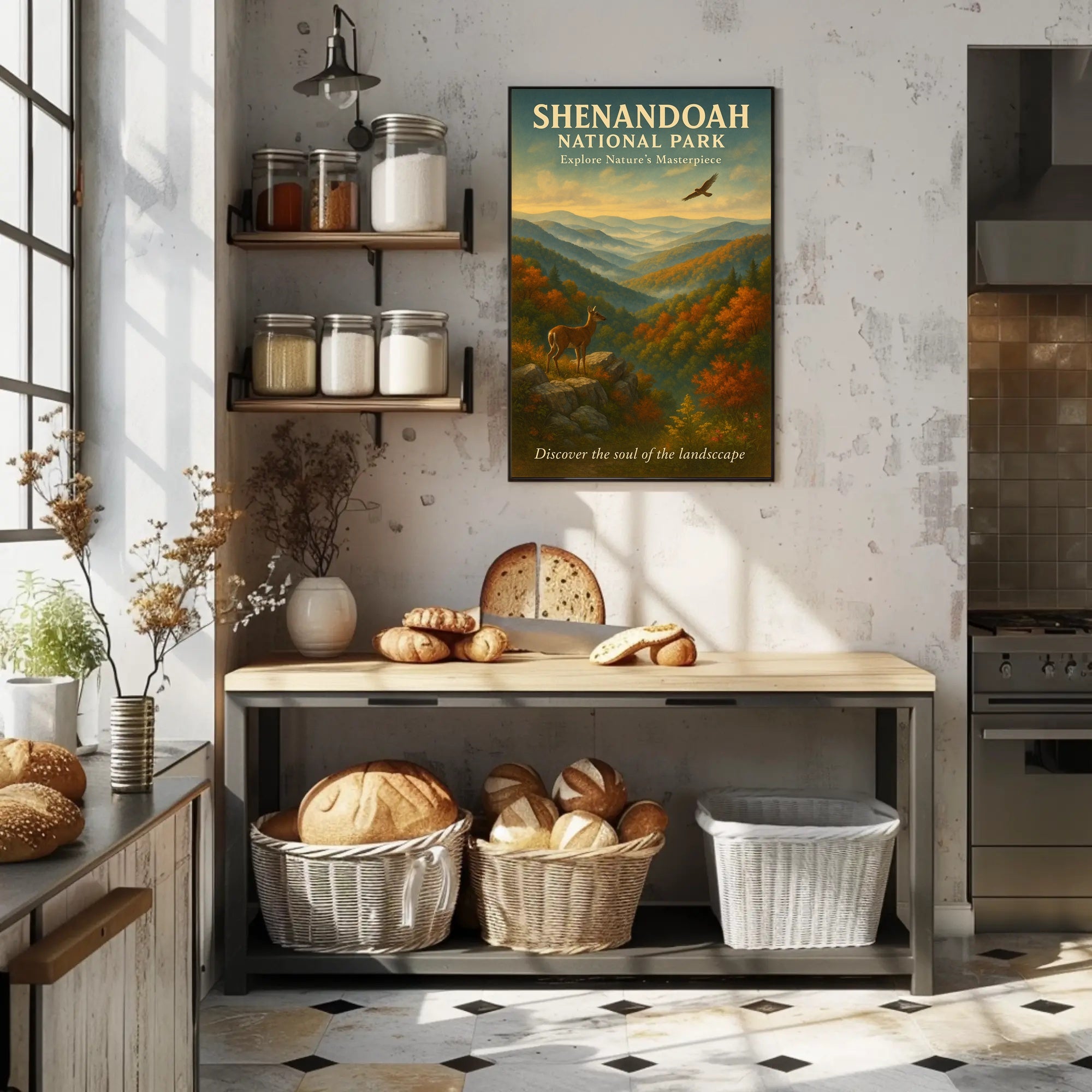 Shenandoah National Park Serene Autumn Scene National Park Poster
