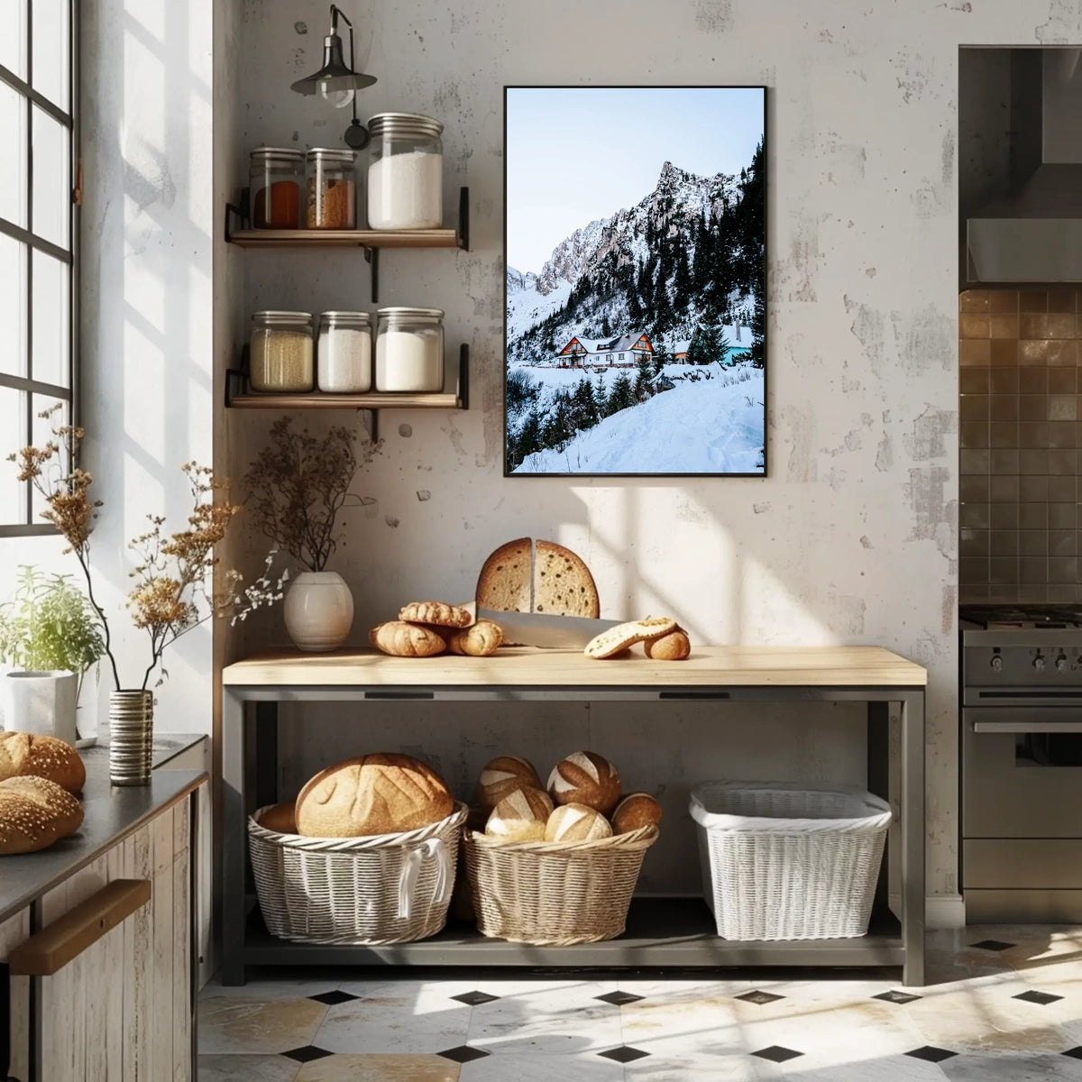 Winter Mountain Retreat Poster