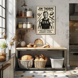 Jim Thorpe Iconic Sports Legend Poster