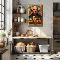 Martin Van Buren 8th President of the United States Street Art Mashup Poster