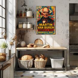 Martin Van Buren 8th President of the United States Street Art Mashup Poster