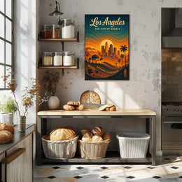 Los Angeles Dreams Illuminate Urban or Cityscape Poster