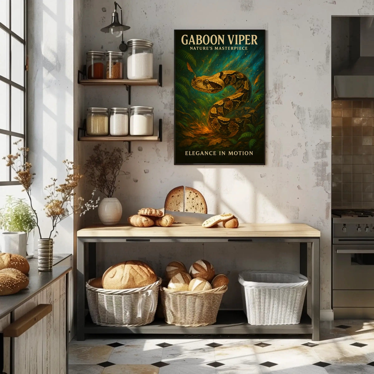 Gaboon Viper Natures Masterpiece Poster