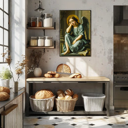 Contemplative Angel Poster