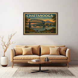 Chattanooga Scenic South Travel Poster Print