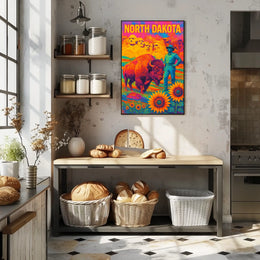 North Dakota A Vibrant Tribute Poster