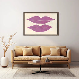 Purple Lips Art Poster