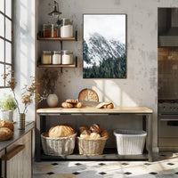 Serene Winter Landscape Photorealistic National Park Poster