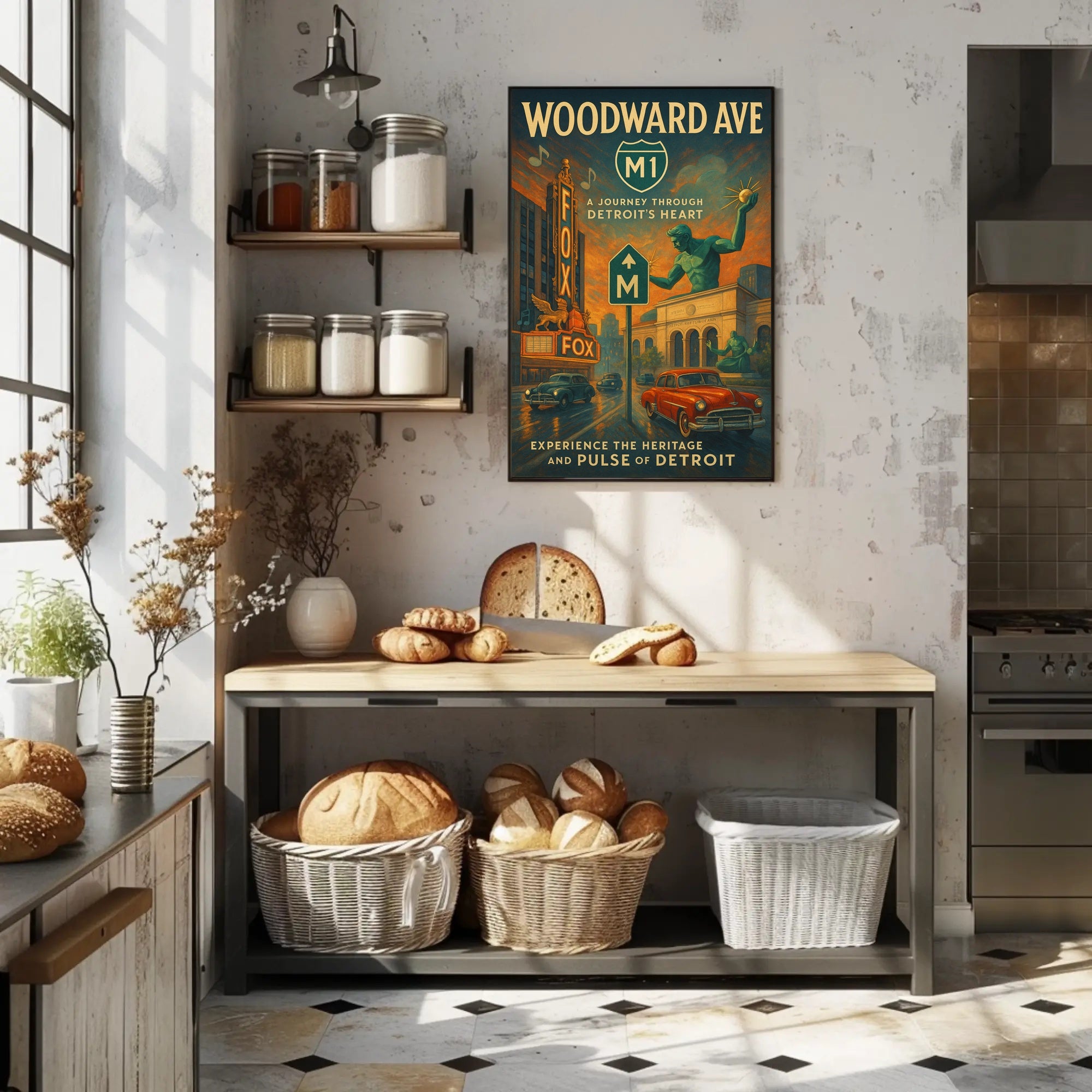 Woodward Ave A Journey Through Detroits Heart Poster PosterGoat