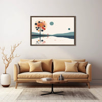 Reflective Autumn Landscape Minimalist Art Poster