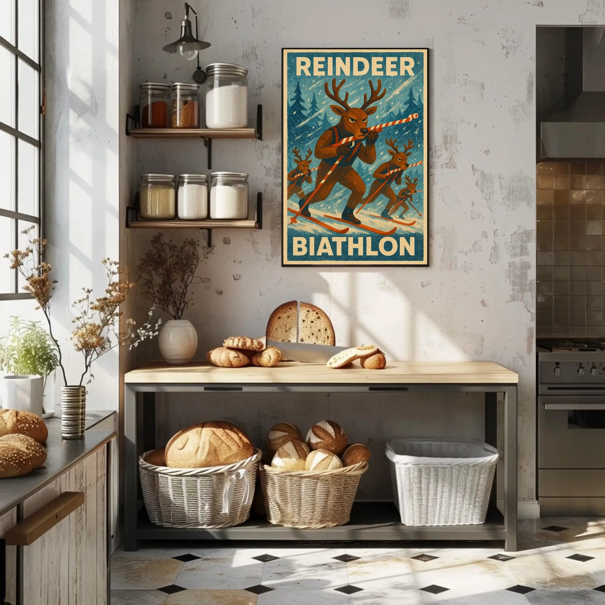 Reindeer Biathlon Poster