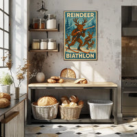 Reindeer Biathlon Poster
